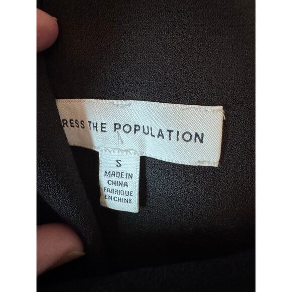 Dress the Population Tiffany One-Shoulder Midi Dress black sz S NEW - Picture 5 of 16